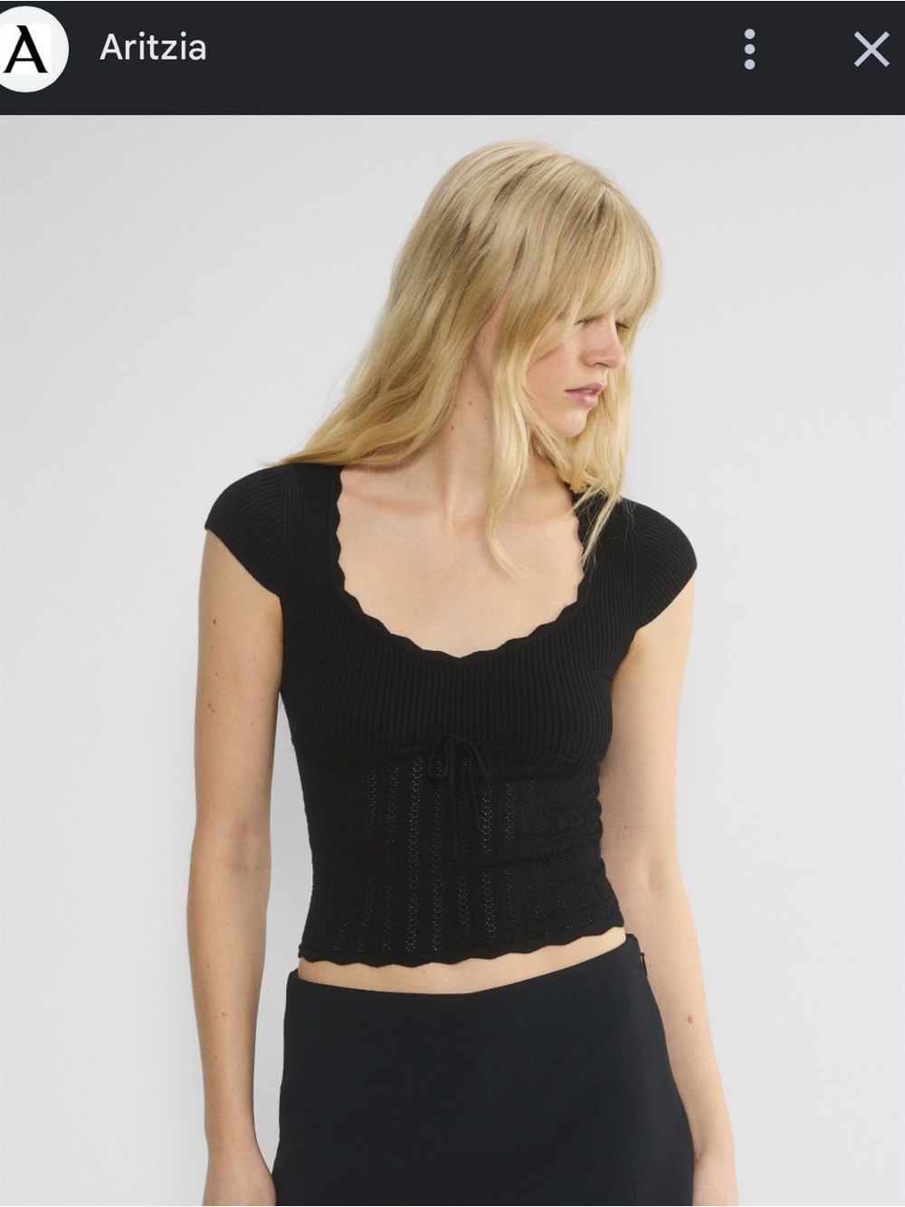 Aritzia black soloist top